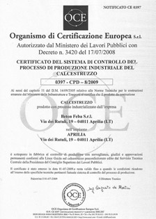 Certificato OCE